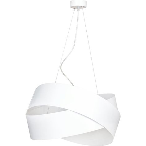 Suspension Emibig Vieno métal blanc Ø50 2xE27 variable (1/5)