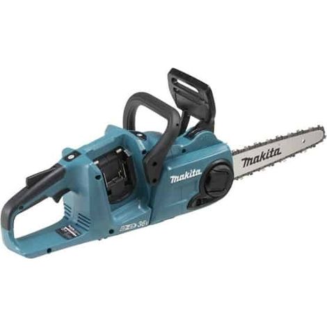 Makita – Tronçonneuse à batterie 2x18V 35 cm – Moteur Brushless – Pour bois dur – Rail de guidage inclus (1/5)