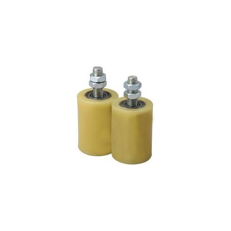 M12 50 x 70mm Roulement rouleaux en acier PP roue de guidage avec 6201 Roulement Insert pour porte lectrique Pack de 2 (1/5)
