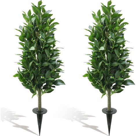Arbre laurier-baie artificiel ultra-réaliste – Plante décorative en pot - parfaite pour intérieur/supplémentaireérieur, jardin, bureau, mariage, terrasse – 90CM (1/5)