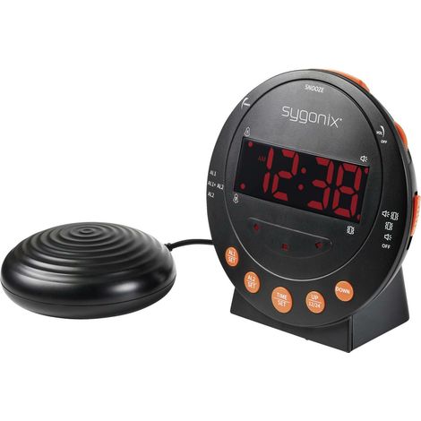 [NEUWERTIG] B-Ware Sygonix Sy 5266562 Elektronik Wecker Schwarz Fluoreszierend Zahlen 2 Timerzeiten