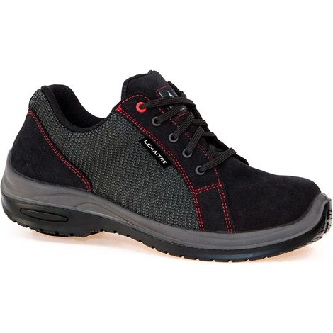 Chaussures de sécurité basses Lemaitre Roller S1P SRC-NOIR/ROUGE-36 Noir / Rouge 39