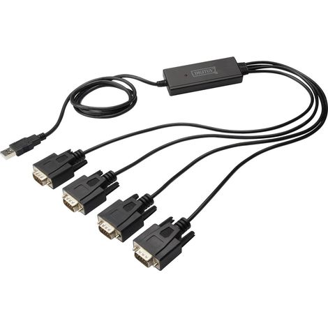 Digitus USB 2.0, série Câble adaptateur [1x USB 2.0 type A mâle - 4x SUB-D mâle 9 pôles] 1.50 m (1/3)
