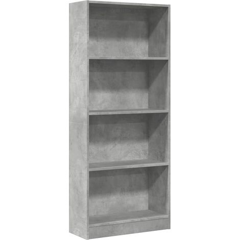 Maison Exclusive - Libreria Grigio Cemento 60x24x143 cm in Legno Multistrato
