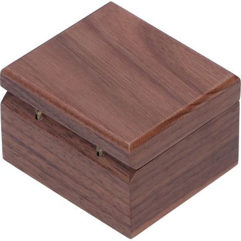 Boîte à musique en bois de noyer, mécanisme à remontoir, objet artisanal en bois, cadeau idéal pour la Saint-Valentin ou un anniversaire. (1/5)