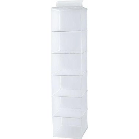 Compactor Organisation de penderie - Organiseur suspendu 30x30x128 cm, 6 compartiments, blanc RAN2981 (1/2)