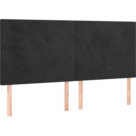 Maison Exclusive - Cabecero Terciopelo Negro 180x5x118/128 cm (1/5)