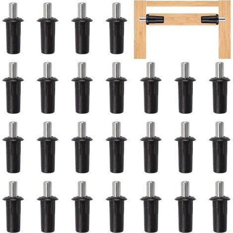 Lntyq – Lot de 25 broches de réparation à ressort en plastique – Haute capacité de charge – Pour supports d'étagère et portes d'armoire – Boîte incluse (1/4)