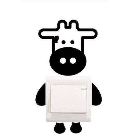 Bonitas pegatinas de vacas – vinilo – duraderas – interruptor de luz – dormitorio/baño/sala de estar