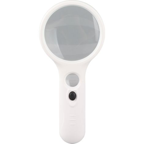 Loupe avec 3 LED, grossissement 3x et 45x, loupe de poche et double loupe pour la lecture de pièces de monnaie, idéale pour les seniors, les enfants et les bijoutiers. (1/5)