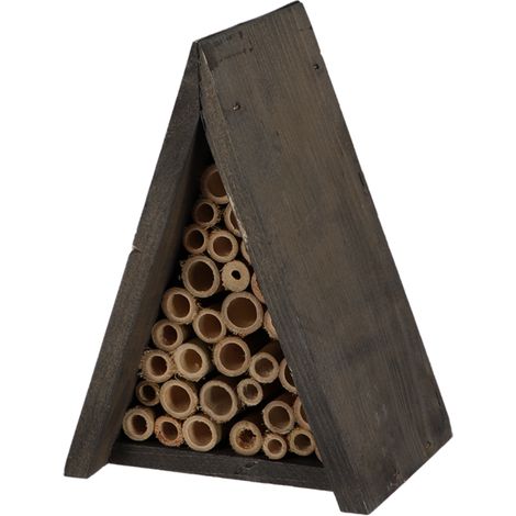 Maison à abeilles en bois en forme de wigwam - Marron - H 20,4 cm - Livraison gratuite (1/5)