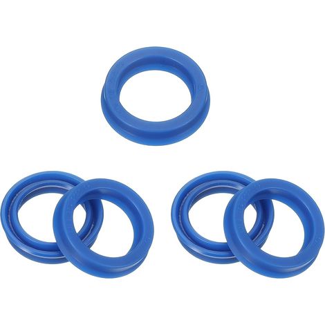 Radial Joint UN 16mm ID x 22mm OD x 5mm Width, 5pcs PU Oil Seal for Bearing Shaft Industrial Pumps Piston Cylinder, Blue (1/5)