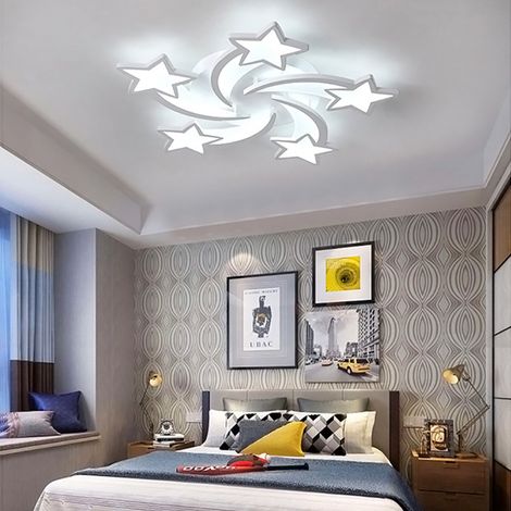 Modern Star LED Chandelier Ceiling Light , 5 Head Dimmable (1/5)