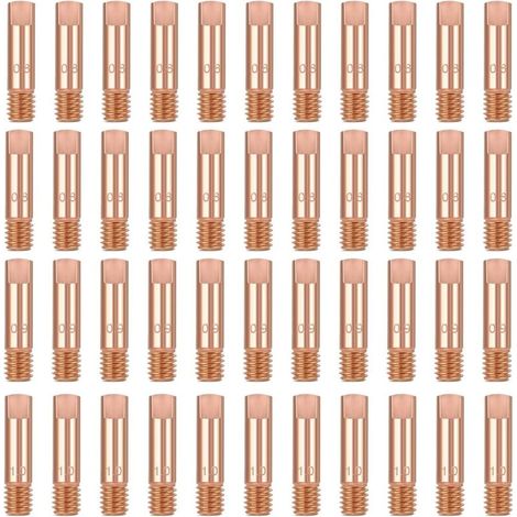 40 Pièces de Contact en Cuivre, Embout De Contact Buse de Soudage Tube Contact 0.8mm 0,9 mm 1,0 mm consommables de torche de soudage pour 15AK MIG (1/5)