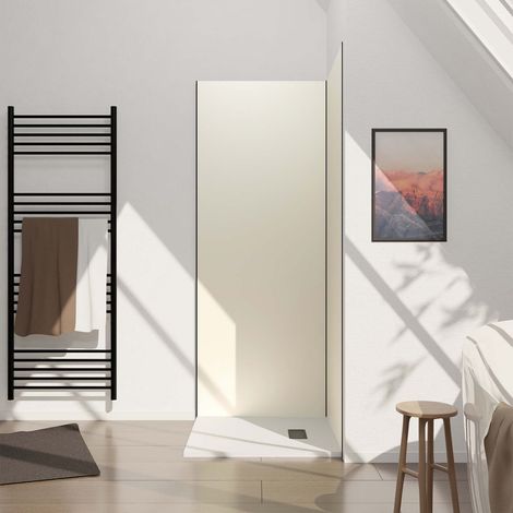 panneau mural finition aluminium ivoire 90 x 210 cm - wall'it ivoire (1/5)