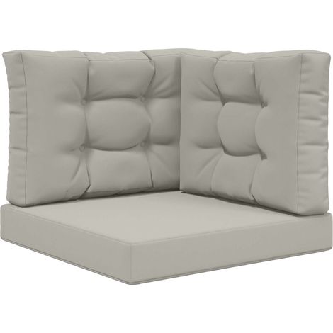 Maison Exclusive - Sofakissen für draußen 3 pcs Grau Polyester