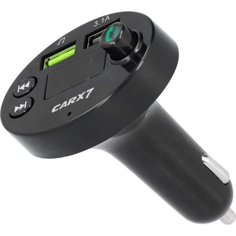 Émetteur FM Bluetooth voiture avec chargeur allume-cigare, récepteur radio et kit mains libres - Modèle X7 (1/5)