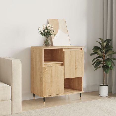 Buffet de Rangement Chêne sonoma 60x35x70 cm Bois d'Ingénierie, Design Moderne, pour salon et salle à manger (1/5)