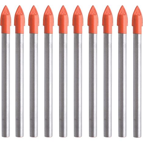 10 Foret Acier pour Carrelage Verre Ceramique Marbre et Miroir 6mm Pointe en Carbure Tungstene pour Materiaux Durs et Fragiles (1/5)