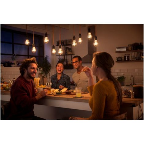 PHILIPS - LAMPADINA LED A GOCCIA IN VETRO CON FILAMENTO A VISTA 40W E27 40 - NON DIMMERABILE - LUCE BIANCA FREDDA (1/5)