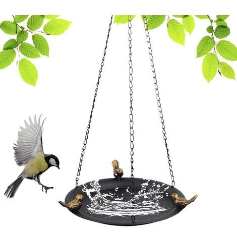 Bird Bath, Rustproof Metal Bowl, Outdoor Bath, Garden Balcony (1/5)