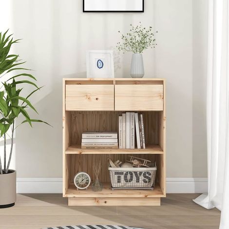 Armoire console-Meuble de rangement 60x34x75 cm Bois de pin solide 654159 (1/5)