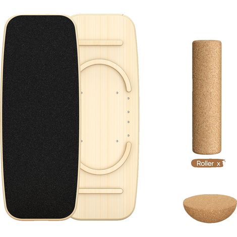 Tabla de equilibrio, topes magnéticos ajustables, superficie antideslizante, color negro. (1/2)