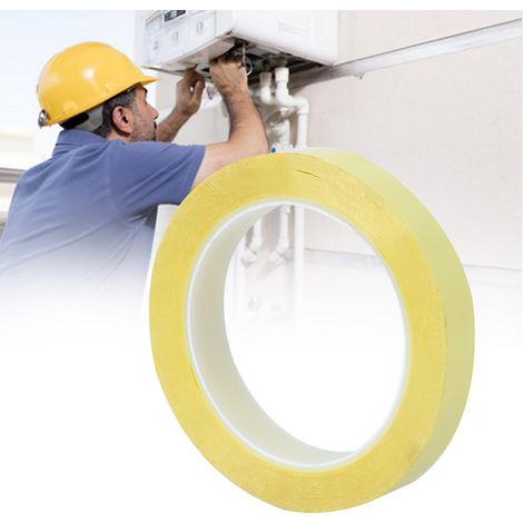 2 rouleaux de ruban isolant transparent en PET avec surface adhésive pour transformateurs, moteurs et condensateurs, 16 mm x 66 m, jaune (1/5)