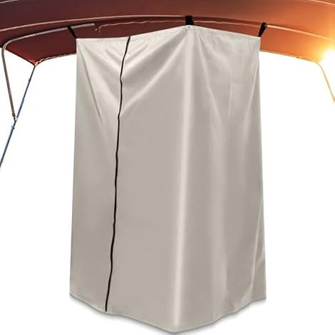 Rideau De Confidentialité Pour Bateau - 68 X 76 X 183 Cm - Tissu Oxford Résistant - Pour Ponton Bimini Toit Rigide - Avec Sac De Rangement - 1 Pièce (1/3)