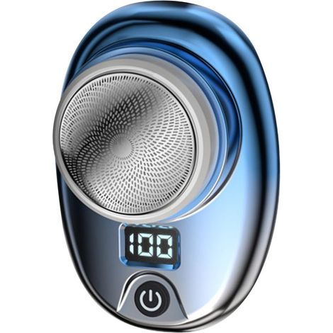 Mini Rasoir Électrique, Électrique Étanche pour Visage, Rechargeable avec Affichage Numérique, pour Maison, Voyages, Voiture et Bureau, Bleu (1/5)