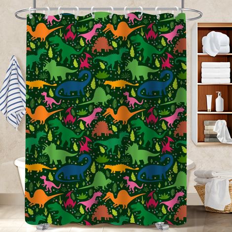 Kit rideau de douche en polyester 180x180 tissu respirant voile de douche pour baignoire asymétrique (1/5)