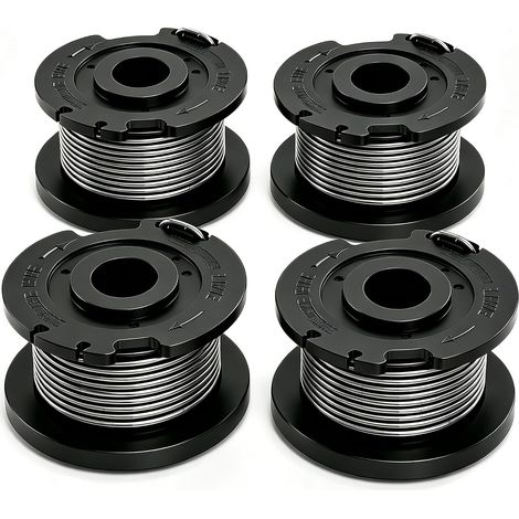 4 Pcs Fil Coupe Bordure, Convient pour Coupe-Bordures Sans Fil EasyGrassCut, Bobines de Rechange, Pièce Détachée Débroussailleuse, Ø1,6 mm × 5 m, Compatible avec F016800569, Fil Rotofil (1/5)