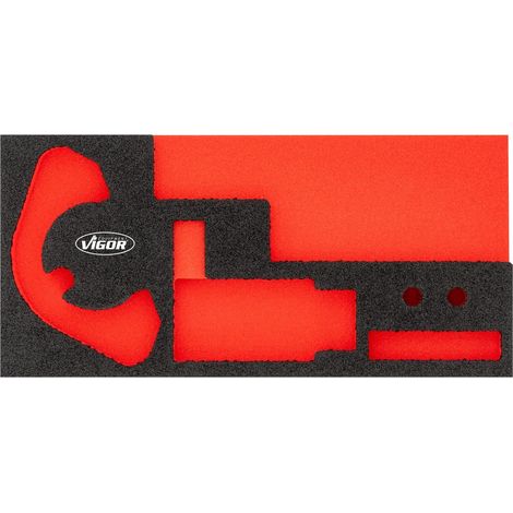 VIGOR Weichschaumeinlage, leer, L x B x H: 393 mm x 188 mm x 35 mm, Art.Nr. V7722N-L (1/2)