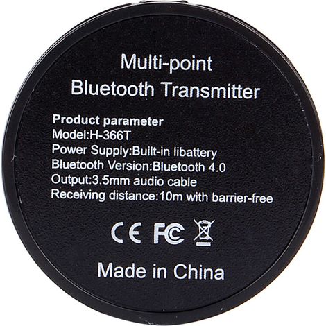 Adattatore audio wireless che supporta le chiamate in vivavoce e offre un tempo di riproduzione prolungato ricevitore Bluetooth adatto all'uso in auto e a casa include un'uscita AUX facile da usare.