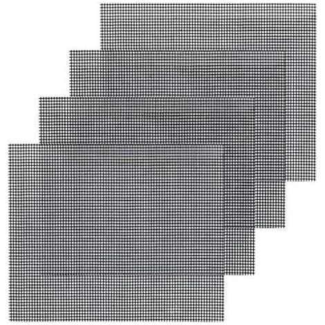Grille Barbecue 4pcs Tapis de Cuisson Réutilisable et Découpable Grille Anti-adhésif pour Yaourtières Barbecue Four Cuisson… (1/5)