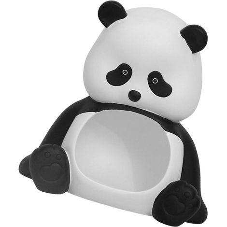 Statuette Ours Panda Résine Noir Blanc Plateau Rangement Clés Portefeuilles Corbeille Fruits Déco Table Bureau Maison 1 Pièce (1/4)