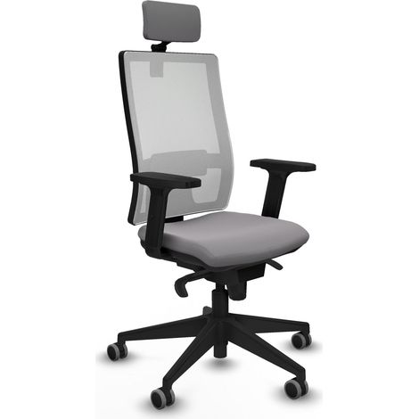 Sedia da ufficio piqueras y crespo Horna bianco rete e pelle
