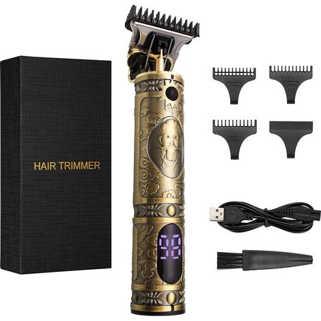 Tondeuse Cheveux Hommes,Tondeuse Barbe Professionnel Finition,Waterproof T-blade,Afficheur LED,Kit Electriques Tondeuse Precision,Rasoir Sans Fil Homme Cadeau pour Coupe et Contours Barbe (1/3)