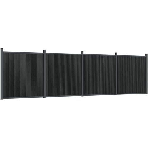 Maison Exclusive - Zaunelement Grau 699x186 cm WPC