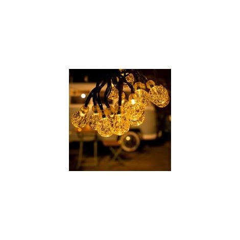Guirlande Lumineuse Solaire Extérieur 12m 100 LED Étanche 8 Modes Déco Jardin Patio Cour Terrasse Noël Fête (1/4)