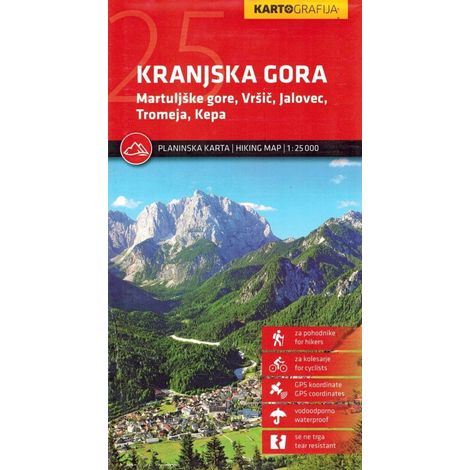 Kranjska Gora 1:25.000. Mapa turístico impermeable. Kartografía (1/5)