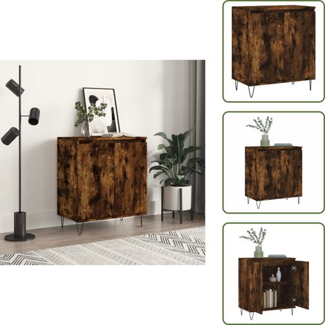 Sideboard Räuchereiche 60x35x70 cm Holzwerkstoff - Schreibtisch - Wohnzimmermöbel - Sideboard - Regal - Holzmöbel (1/5)