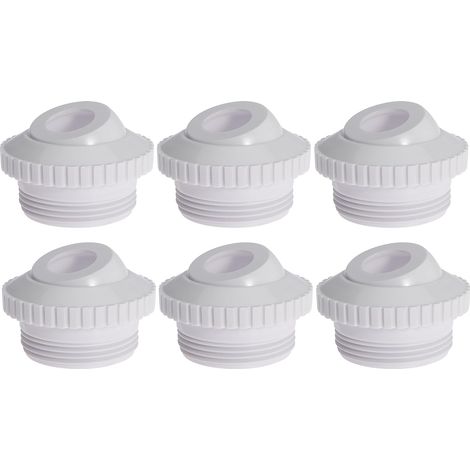 Ugelli per piscina da 3/4" (1,9 cm) per raccordi di ingresso flusso direzionale Hayward SP1419D, ugelli di ritorno con filettatura da 1-1/2" (3,8 cm), confezione da 6 (1/5)