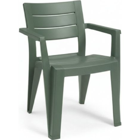 SEDIA RESINA CON BRACCIOLI "KETER JULIE CHAIR" VERDE