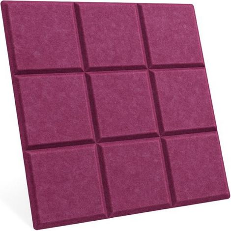 Panneaux Muraux Feutre - Carres 3D - Appui-Tete Autocollant - Isolation Acoustique - Beige - Lot de 12