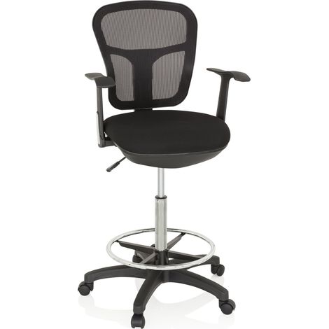Arbeitsstuhl / Counterstuhl TOP WORK 108 Netz schwarz hjh OFFICE (1/5)