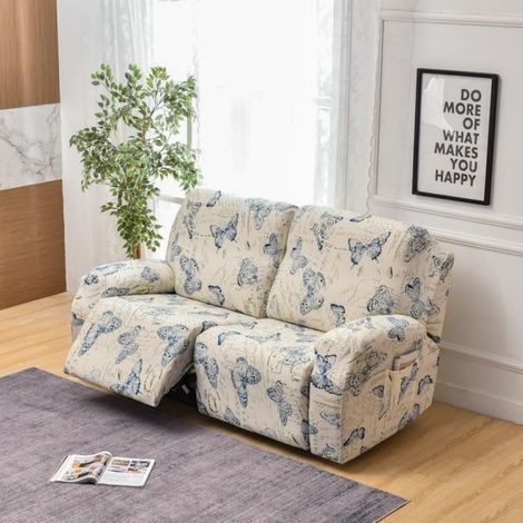 Housse de Fauteuil Relax 2 Places , WOVTE Housse De Fauteuil Inclinable à imprimé Housse De Canapé Chaise Inclinable B (1/4)