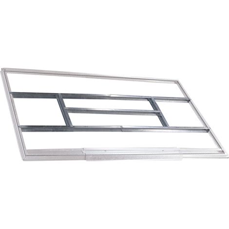 Pre-Instalación de Suelo para Casetas Metálicas Gardiun Estructura de 2,4 m² 191x111 cm en Acero Galvanizado (1/4)