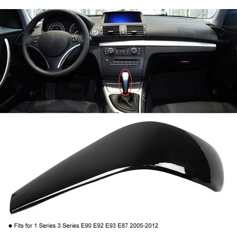 Abdeckung für Schalthebelgriff, Zieraufkleber, passend für 1er BMW E90 E92 E93 E87 (2005–2012) (1/5)