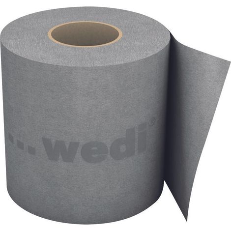 Wedi – Bande d'étanchéité feutre double face 10m x 120mm – Pour raccordement étanche panneaux de construction – Tissu polypropylène enduit TPE